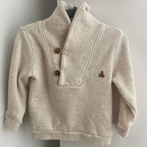 Cowl neck pullover with buttons